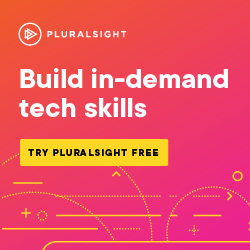 Image of Pluralsight free trial page to watch my course for free.